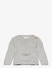 Mango - Knit cotton sweater - trøjer - lt pastel grey - 0
