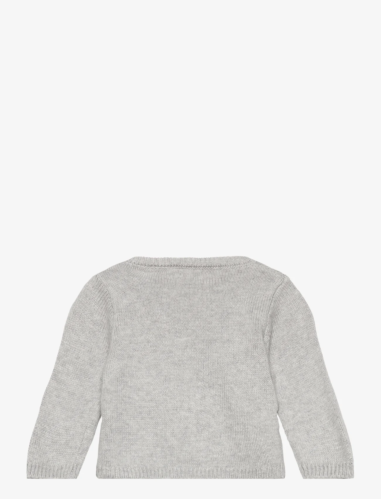 Mango - Knit cotton sweater - trøjer - lt pastel grey - 1