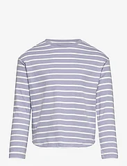 Mango - Striped long sleeves t-shirt - långärmade t-shirts - medium blue - 0