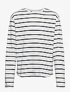 Striped long sleeves t-shirt - NAVY