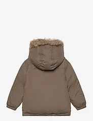 Mango - Faux fur hood quilted coat - quiltade jackor - beige - khaki - 1