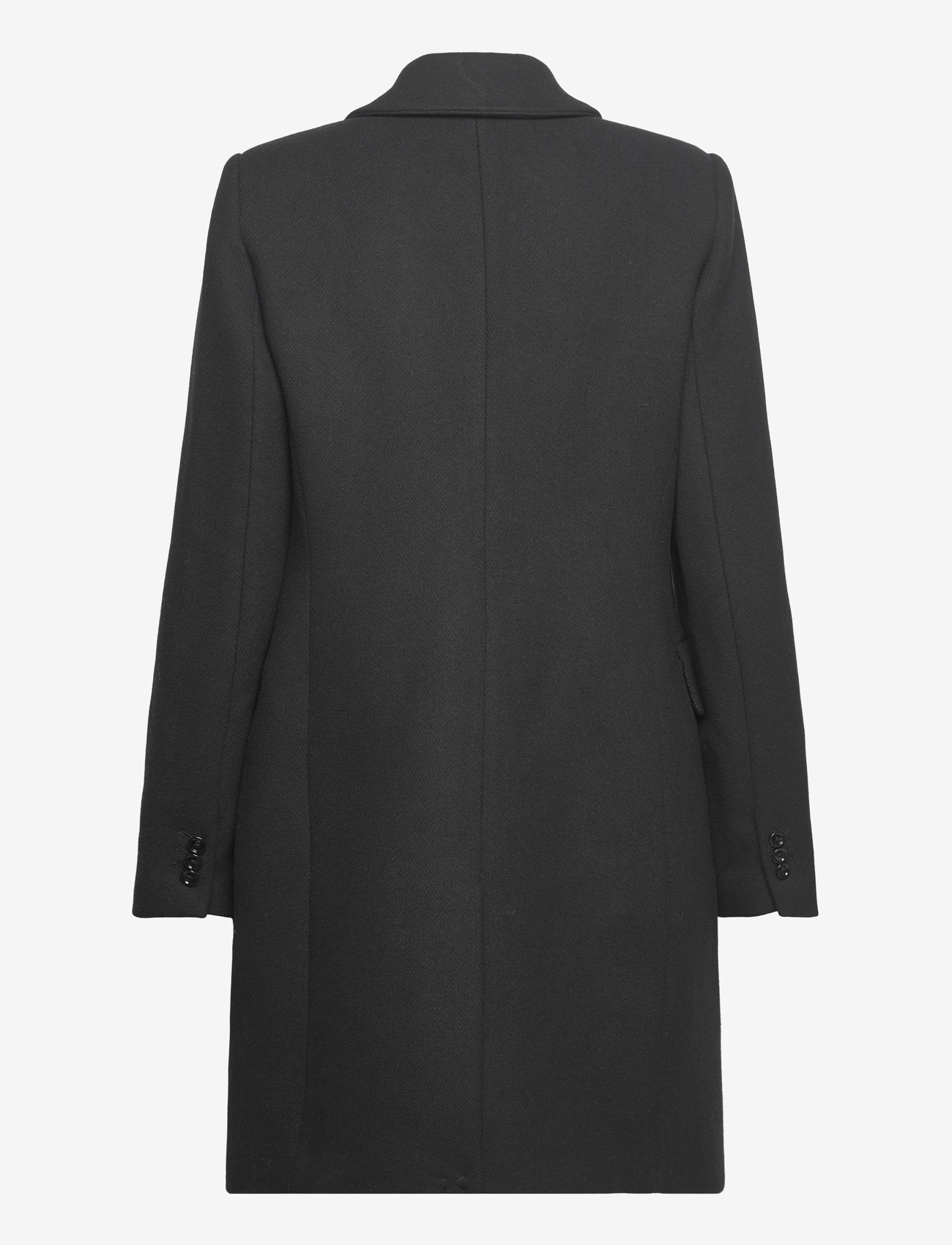 Mango - Lapelled straight-cut coat - yttertøy - black - 1