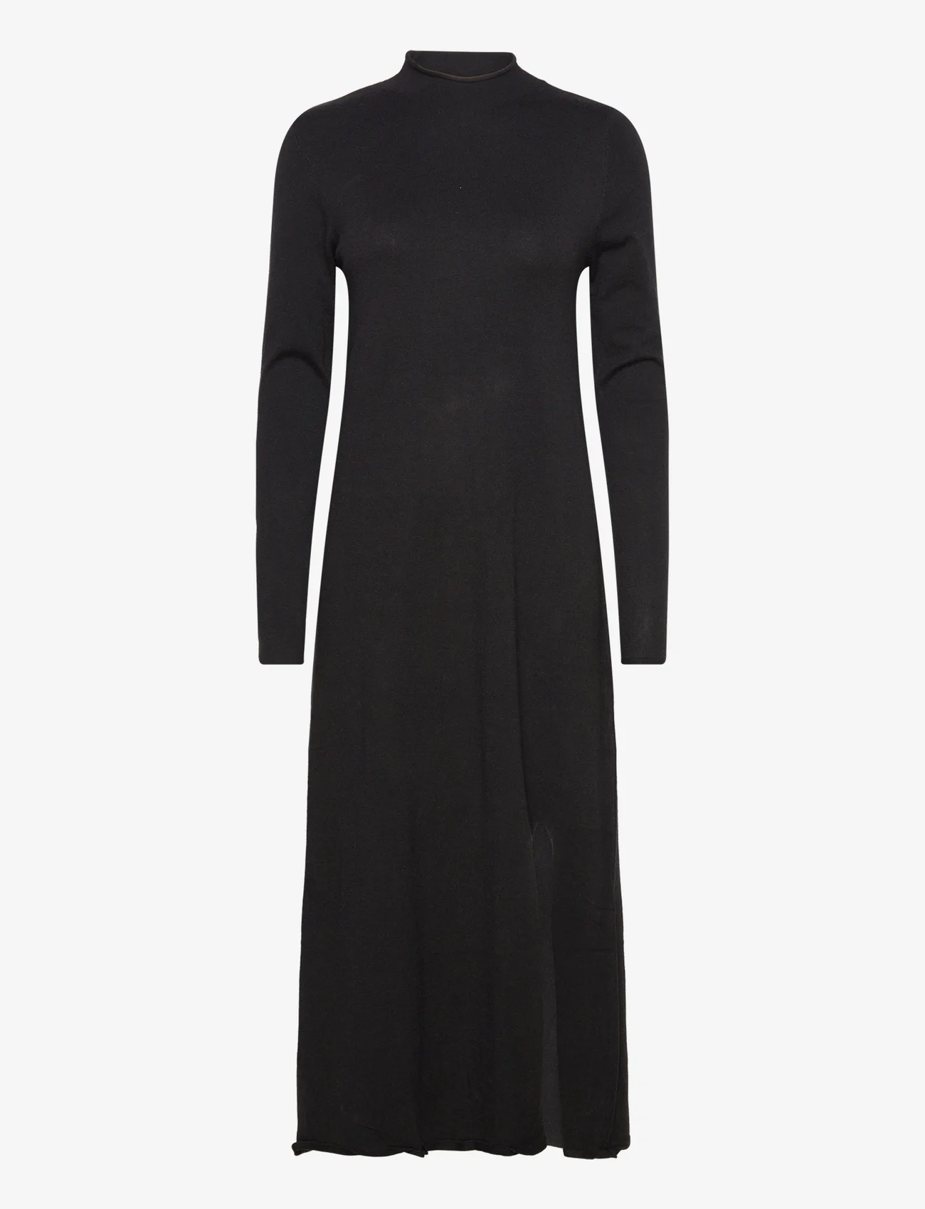 Mango - Knitted dress with side slit - laveste priser - black - 0