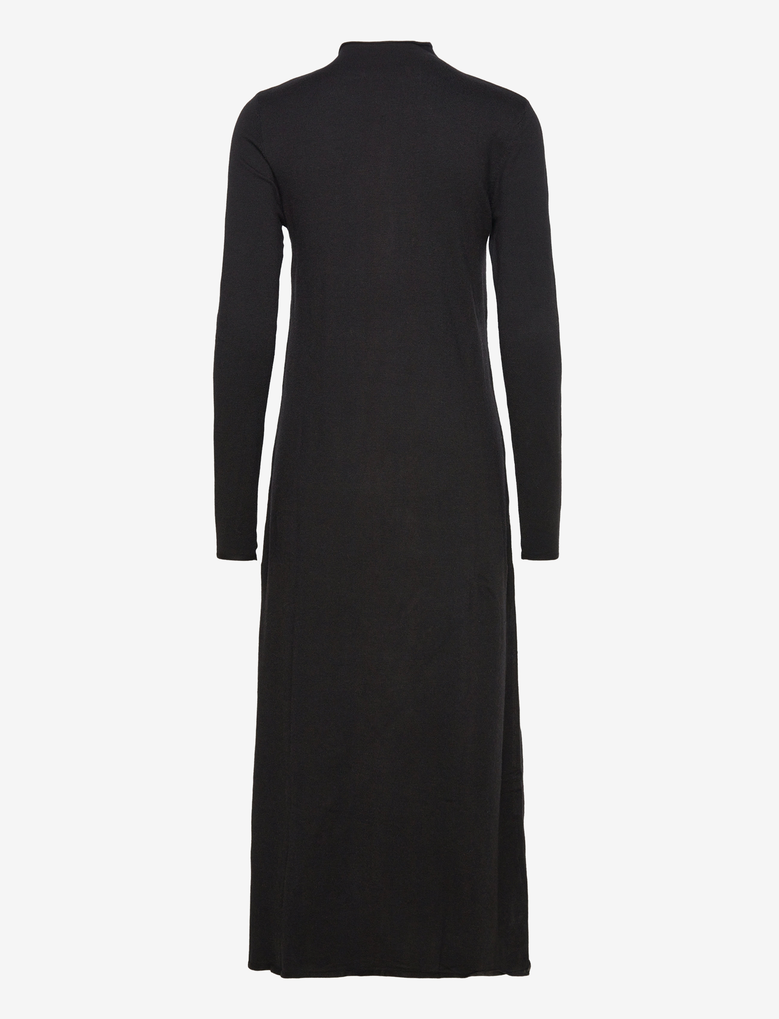Mango - Knitted dress with side slit - maxi kjoler - black - 1