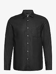 Mango - 100% tencel shirt with pocket - basic skjorter - black - 0