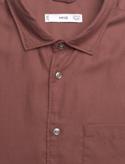 Mango - 100% tencel shirt with pocket - basic skjortor - dark red - 2