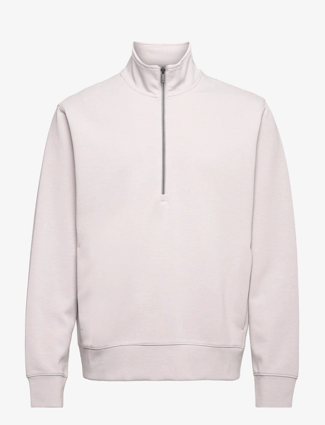Mango - Breathable zip-neck sweatshirt - sweatshirts - natural white - 0