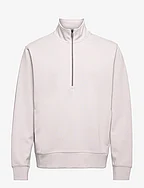 Breathable zip-neck sweatshirt - NATURAL WHITE