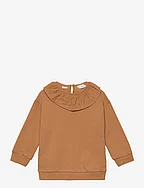 Babydoll neck sweatshirt - DARK YELLOW
