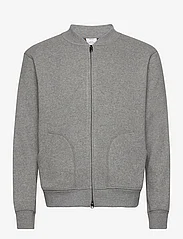 Mango - Wool-blend bomber sweatshirt - sweatshirts - medium grey - 0