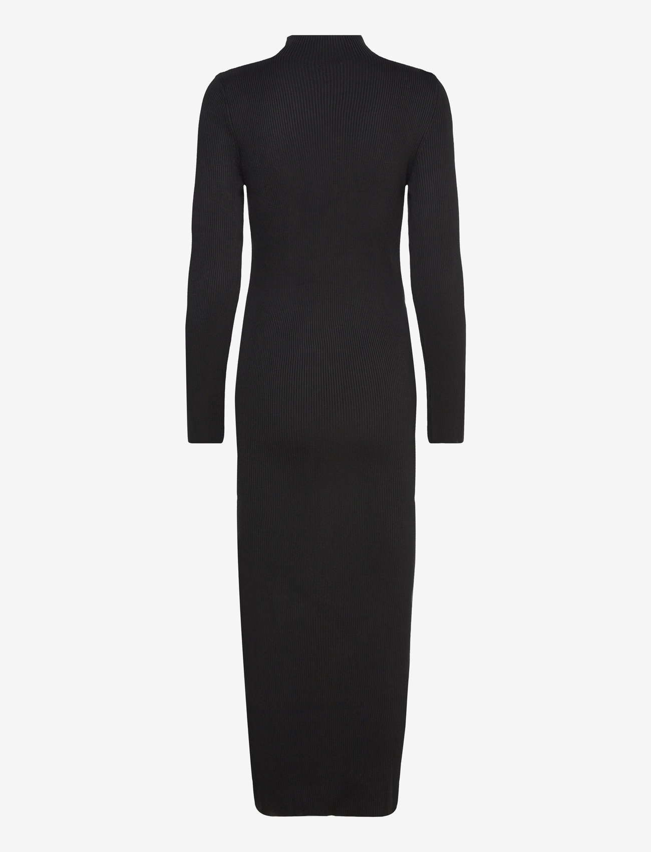 Mango - Ribbed buttoned dress - stramme kjoler - black - 1