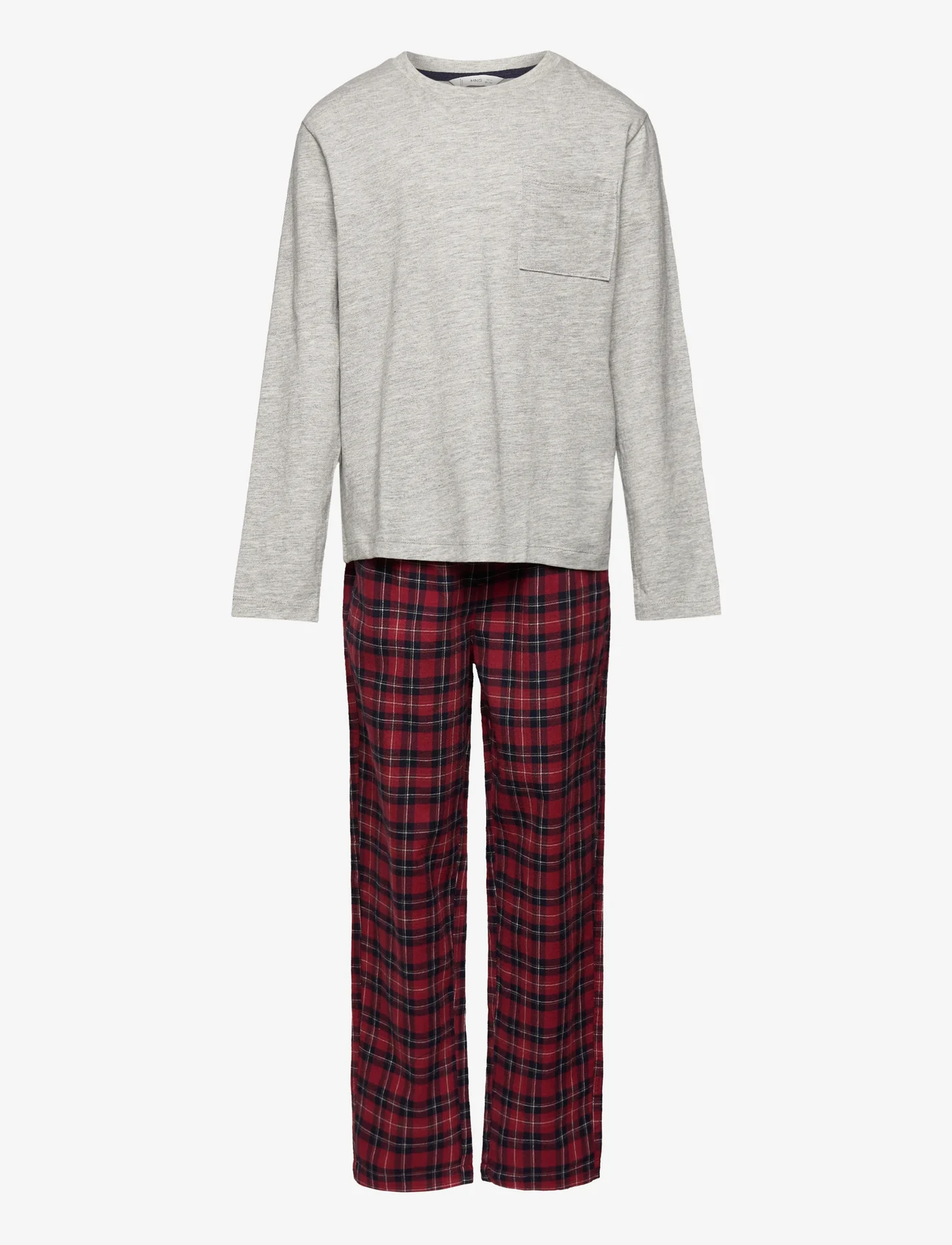 Mango - Two-pieces check long pyjamas - pyjamasset - red - 0