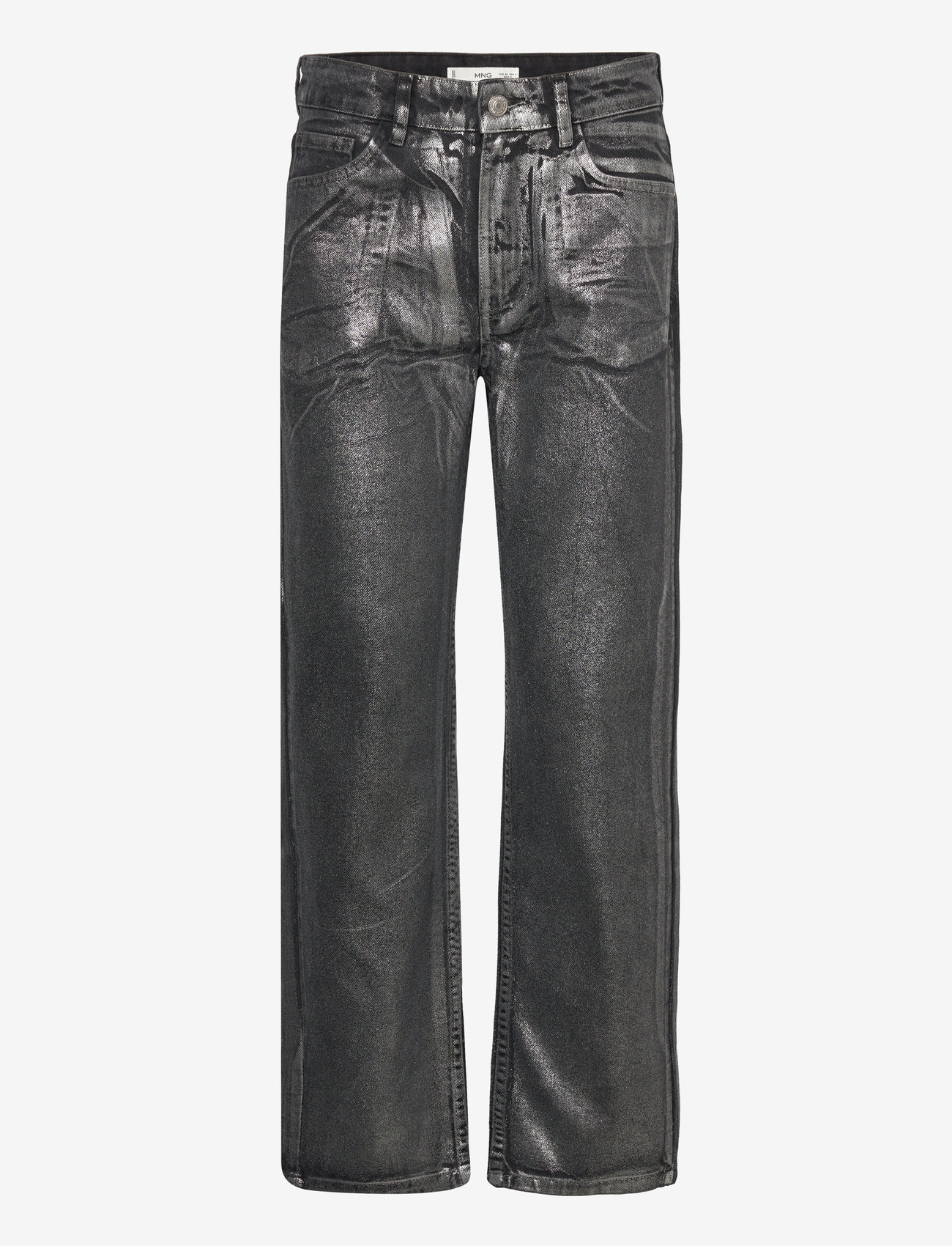 Mango - Straight foil jeans - straight jeans - black - 0