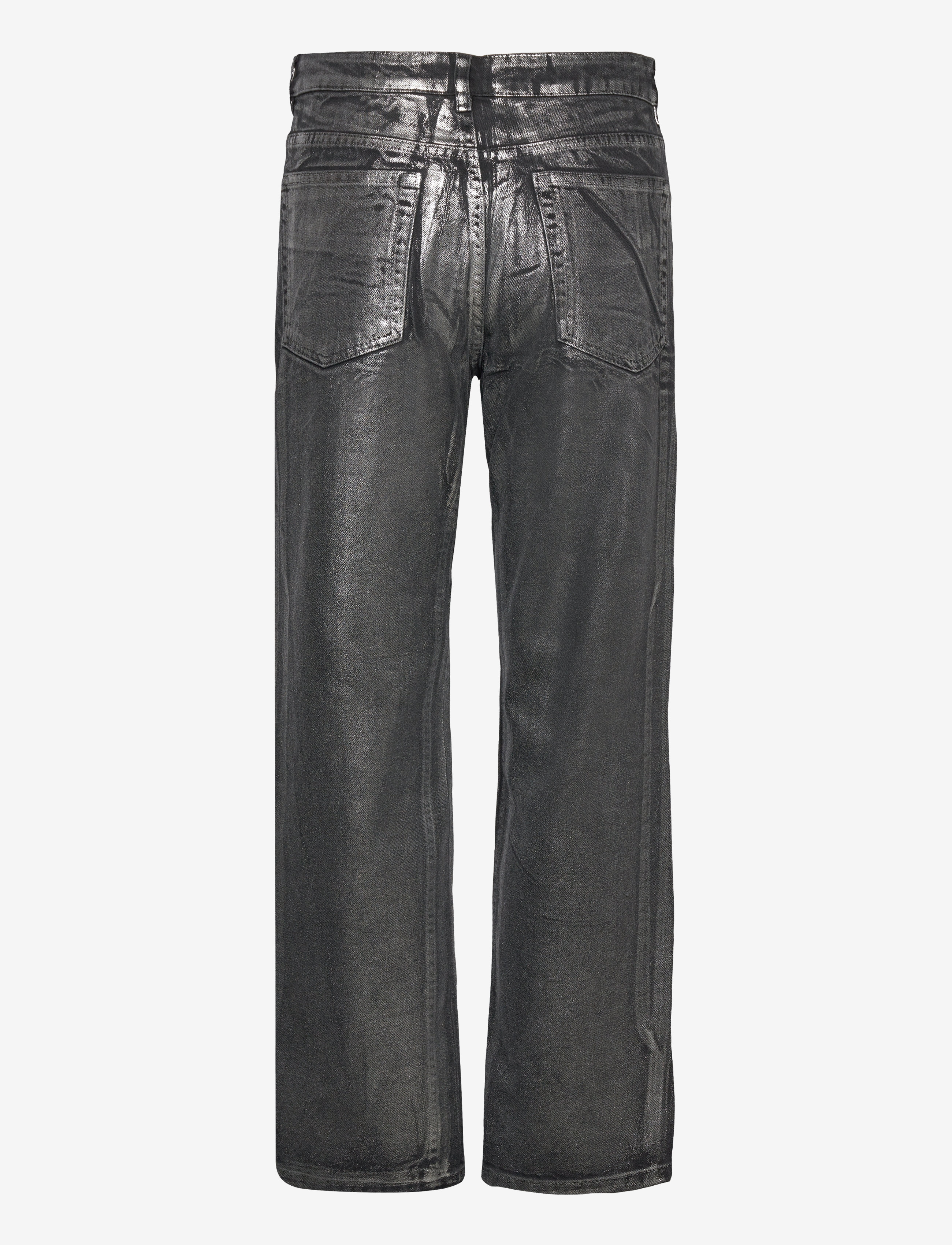 Mango - Straight foil jeans - black - 1