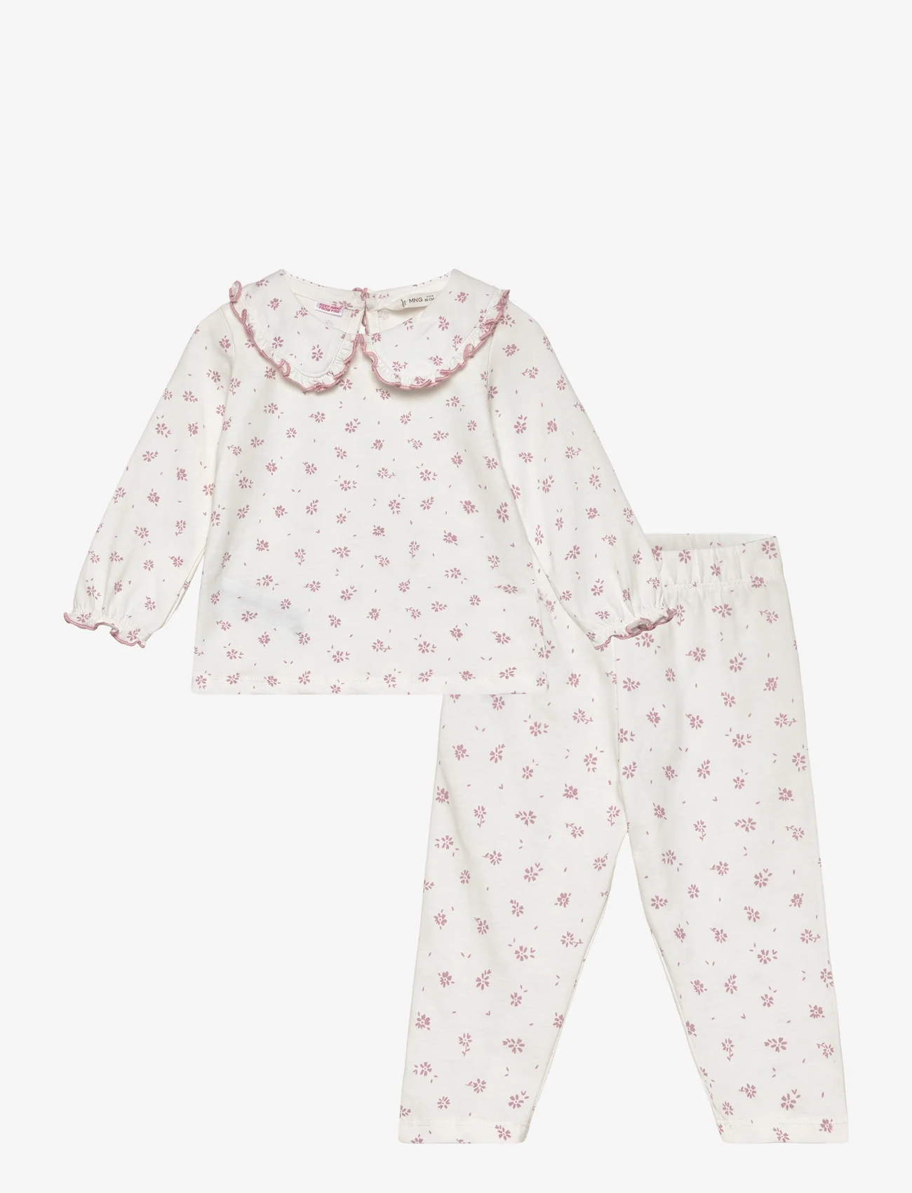 Mango - Printed long pyjamas - pyjamassæt - natural white - 0