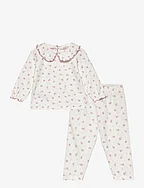 Printed long pyjamas - NATURAL WHITE