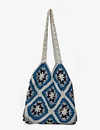 Bucket crochet bag - MEDIUM BLUE