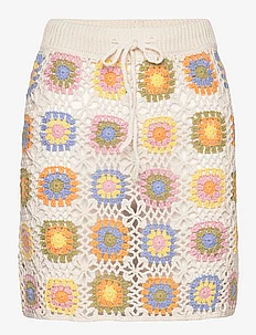 Crochet mini skirt, Mango