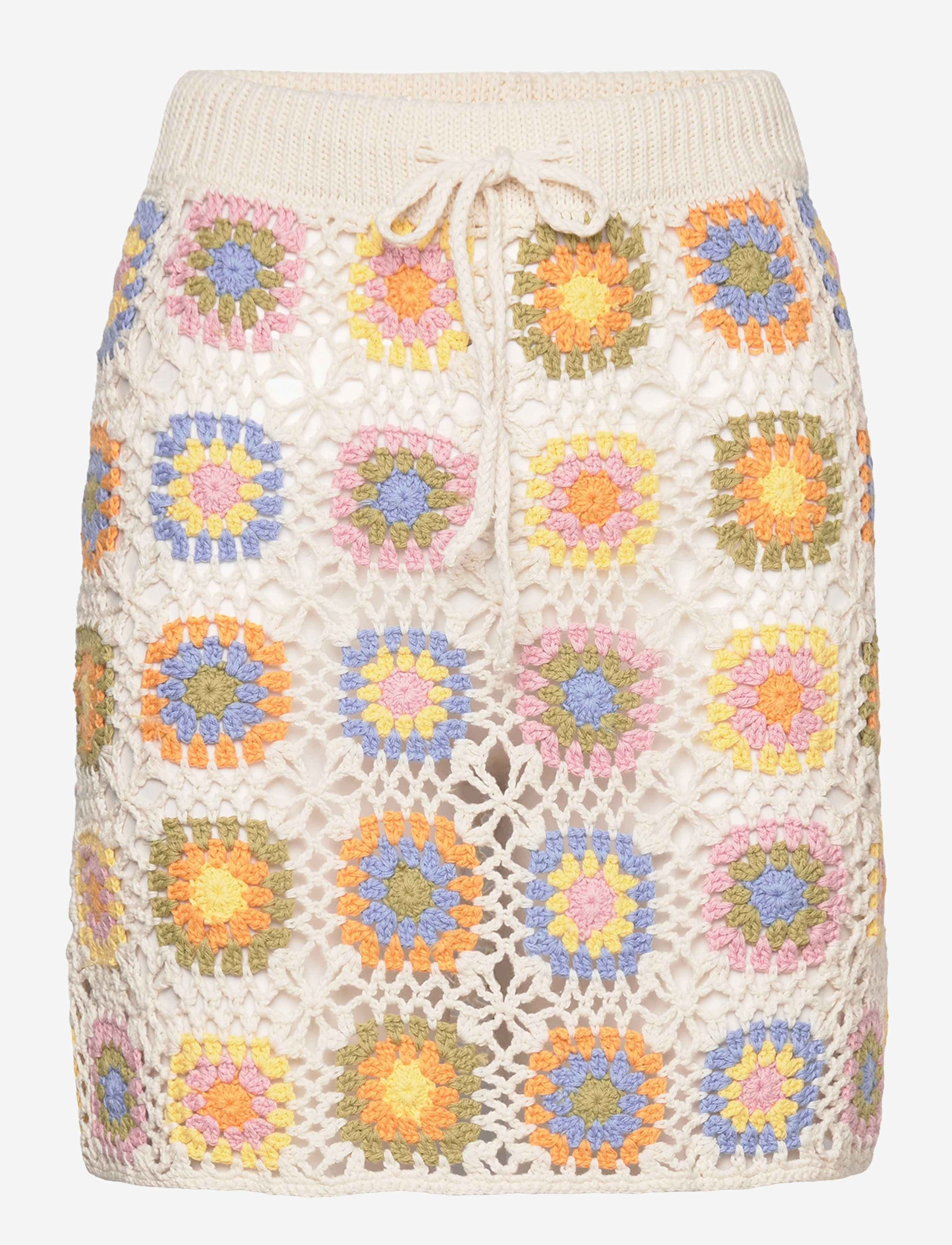 MANGO Crochet Mini Rock Beige - XS - Damen