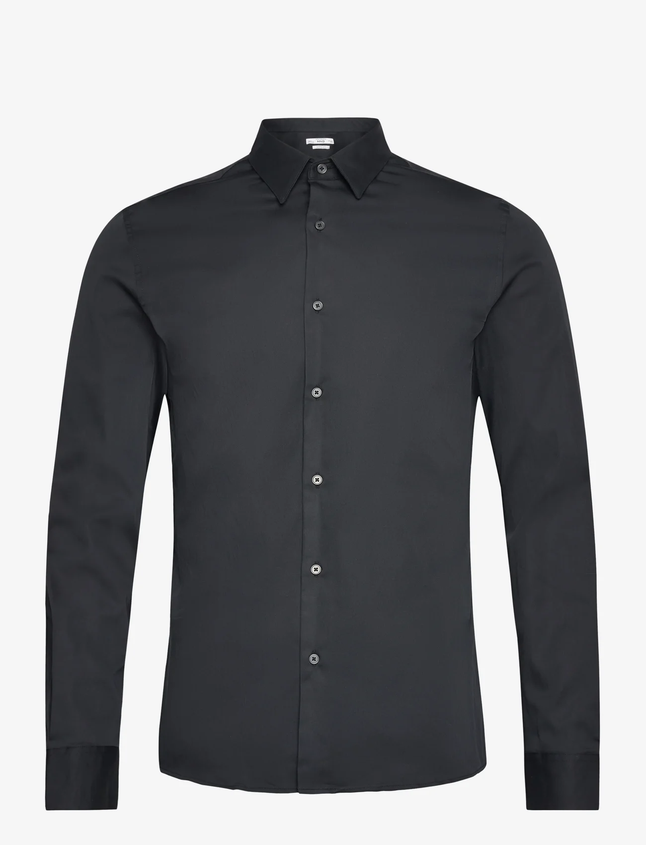 Mango - Super slim-fit poplin suit shirt - basic skjortor - black - 0