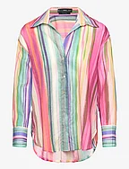 Multicolour striped shirt - PINK