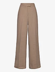 Mango - Low-waist wideleg trousers - dressbukser - medium brown - 0