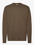 100% cotton long-sleeved t-shirt - BEIGE - KHAKI