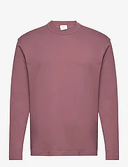 Mango - 100% cotton long-sleeved t-shirt - laveste priser - dark purple - 0