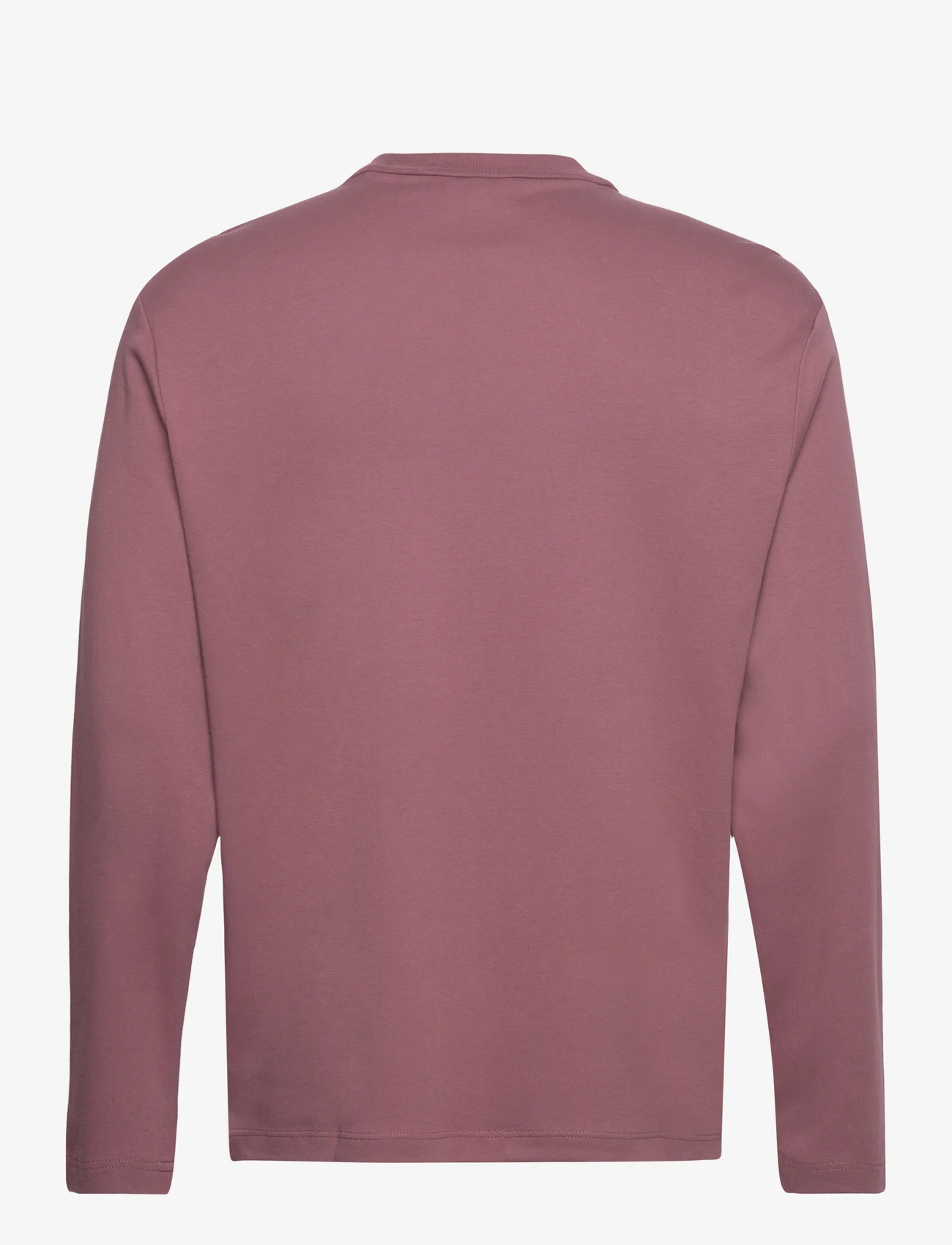 Mango - 100% cotton long-sleeved t-shirt - laveste priser - dark purple - 1