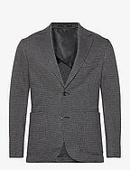 Slim-fit micro-houndstooth jacket - GREY