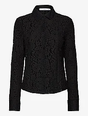 Mango - Lace shirt with buttons - pitkähihaiset paidat - black - 0