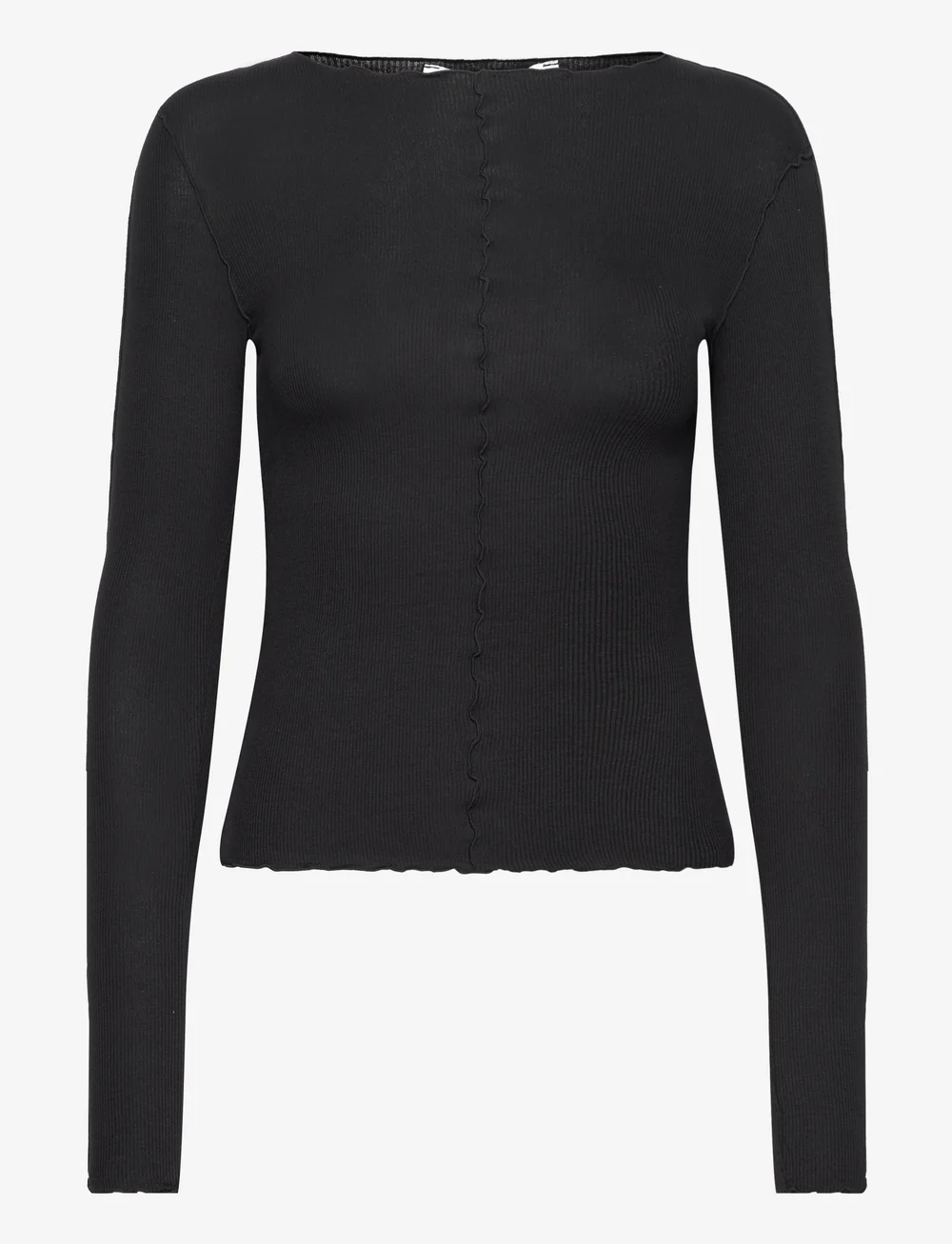 Mango Ribbed T shirt With Decorative Seams L ng rmade toppar Boozt