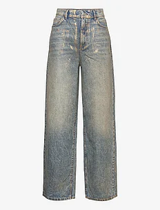 Wideleg foil jeans, Mango