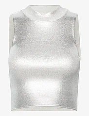 Mango - Metallic knit top - laveste priser - silver - 0