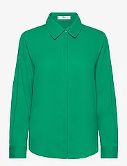 Mango - Regular flowy shirt - langærmede skjorter - green - 0