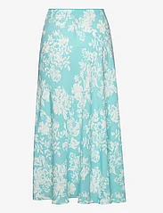 Mango - Floral long skirt - satinnederdele - turquoise - aqua - 1