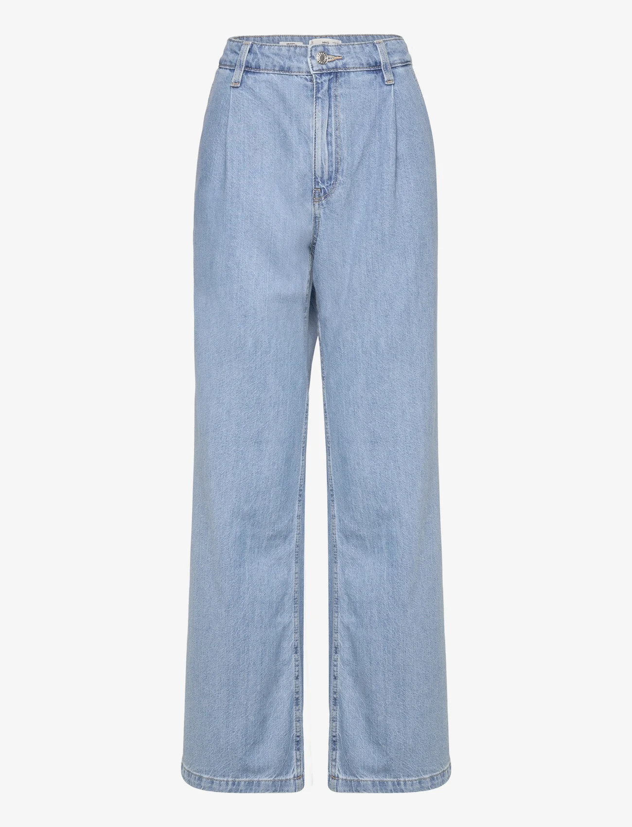 Mango - Straight pleated jeans - straight jeans - open blue - 0