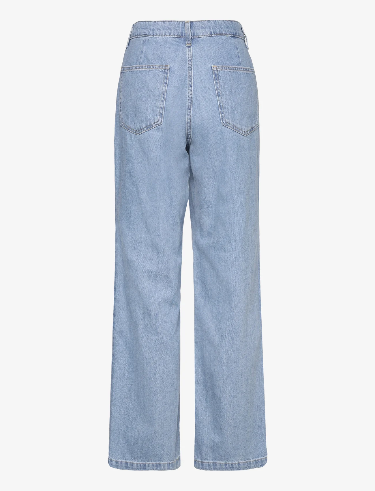 Mango - Straight pleated jeans - straight jeans - open blue - 1