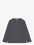 Buttoned long sleeve t-shirt - CHARCOAL