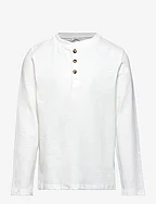 Buttoned long sleeve t-shirt - NATURAL WHITE