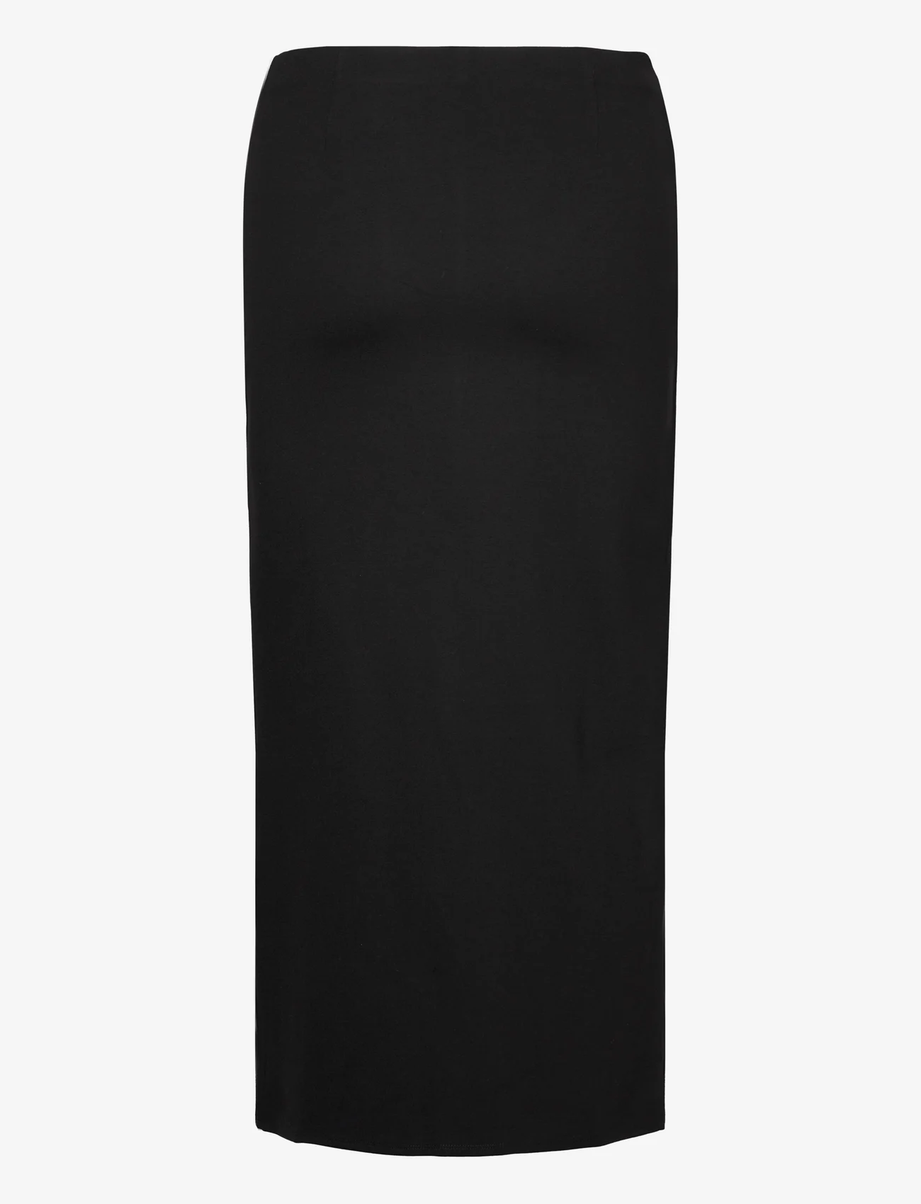 Mango - Midi-skirt with front slit - laveste priser - black - 1