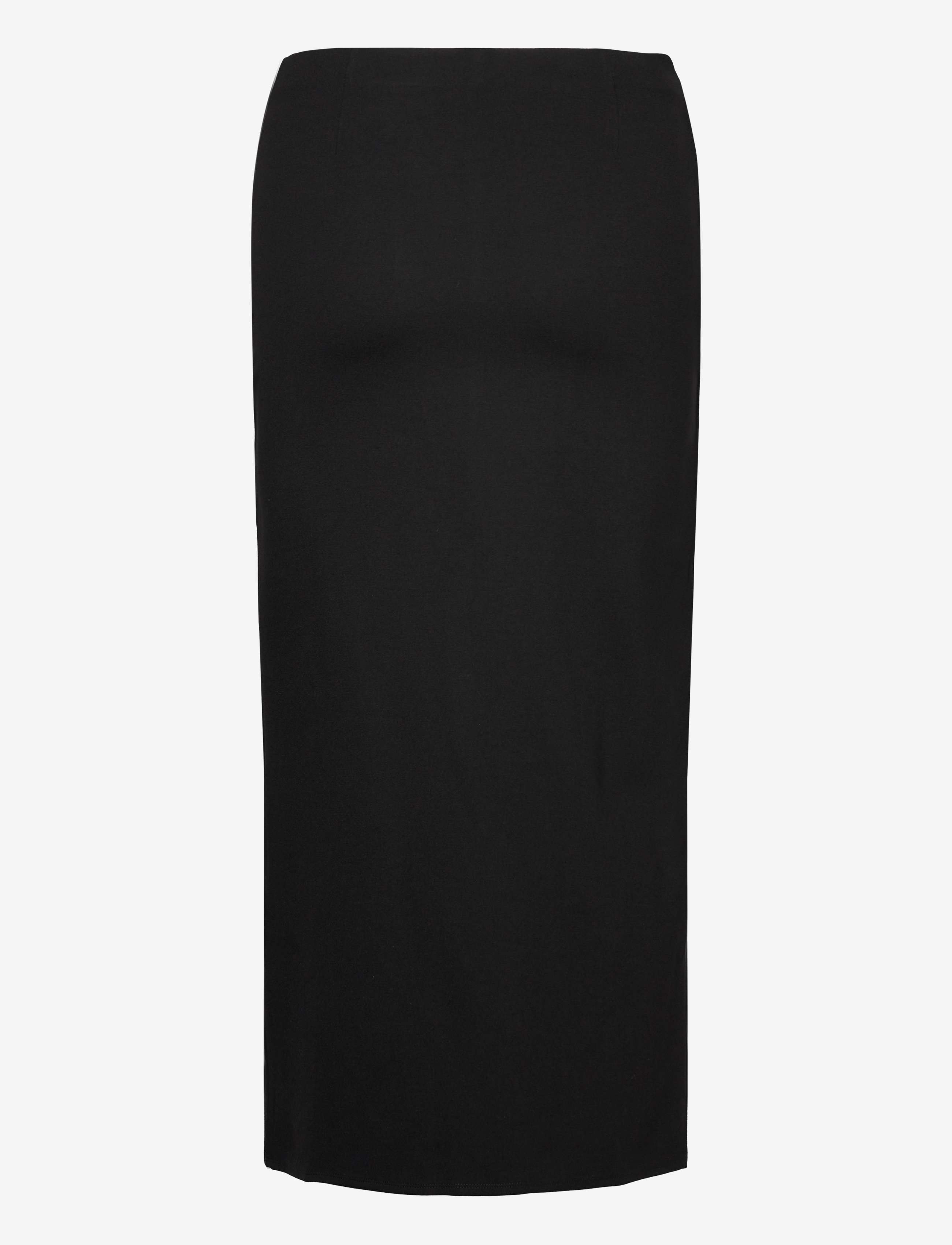 Mango - Midi-skirt with front slit - midi-röcke - black - 1