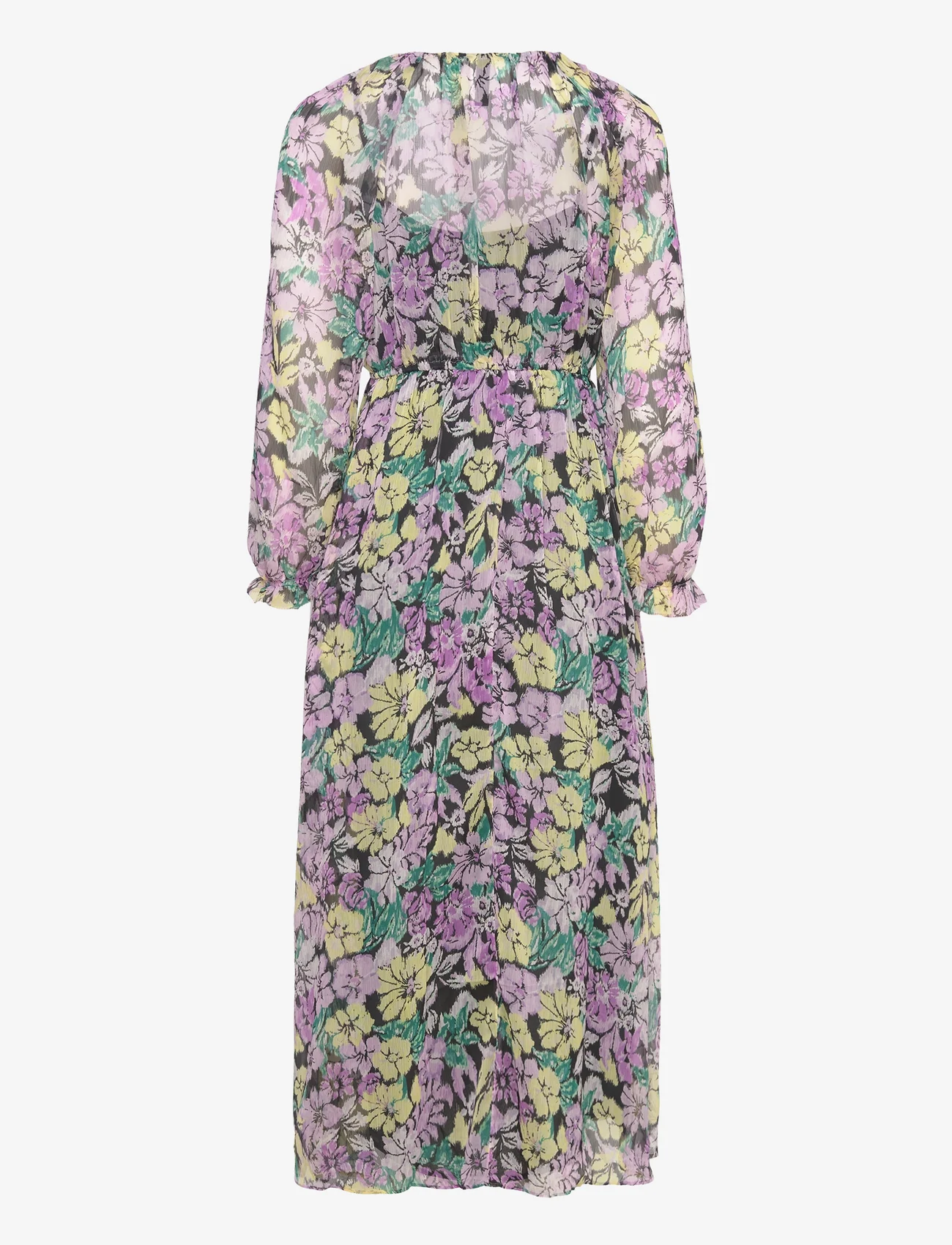 Mango - Textured floral-pattern dress - kesämekot - lt-pastel purple - 1