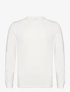 Long-sleeved pique cotton t-shirt - WHITE