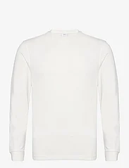 Mango - Long-sleeved pique cotton t-shirt - laveste priser - white - 0