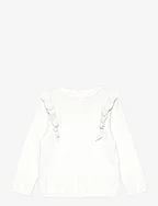 Ruffle knitted sweater - NATURAL WHITE
