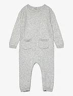 Cotton-knit jumpsuit - LT PASTEL GREY