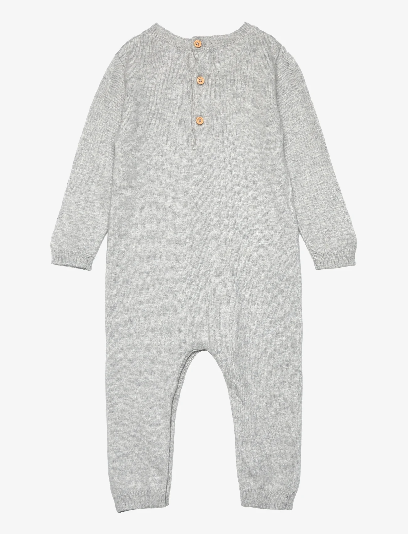 Mango - Cotton-knit jumpsuit - alhaisimmat hinnat - lt pastel grey - 1