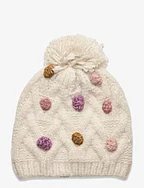 Cable-knit beanie - LT PASTEL BROWN