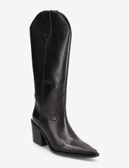 Cowboy leather boots - BLACK
